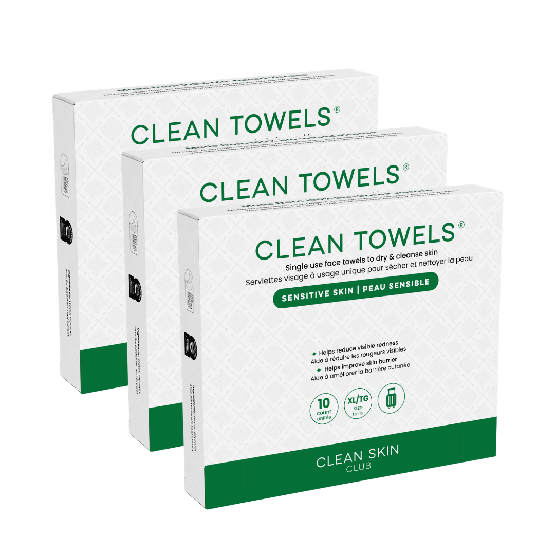 Clean Towels® Sensitive Skin XL Travel (10 count)